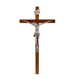 Jeweled Cross 10" Walnut Crucifix