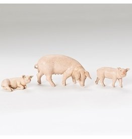 Fontanini Fontanini - Pig Family, 3pc Set (5" Scale)