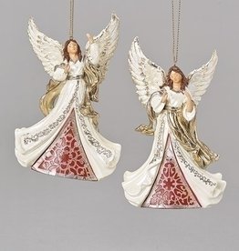 Ornament - Laser Cut Angel Ivory/Gold