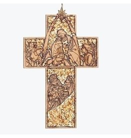 Ornament - Holy Family Cross Laser Cut (disc)
