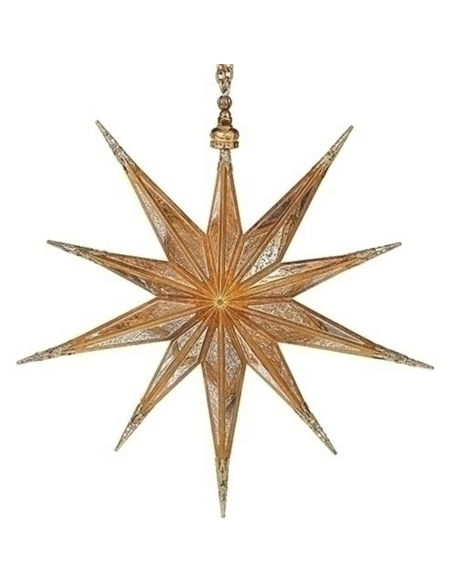 Roman Ornament - Antique Gold Star (10")