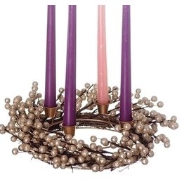 Roman Advent Wreath (Candleholder) Champagne Berry