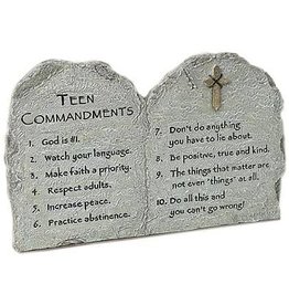 Teen Commandments Stone Plaque