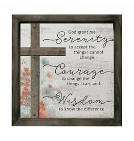 Abbey & CA Gift Serenity Wall Art in Rustic Wood Frame