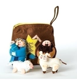 Plush 6-Piece Nativity Set with Bag