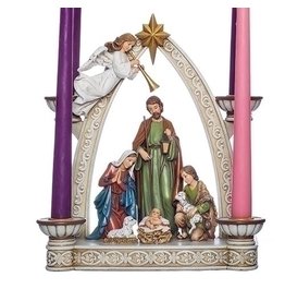 Roman Advent Wreath (Candleholder) Holy Family with Arch