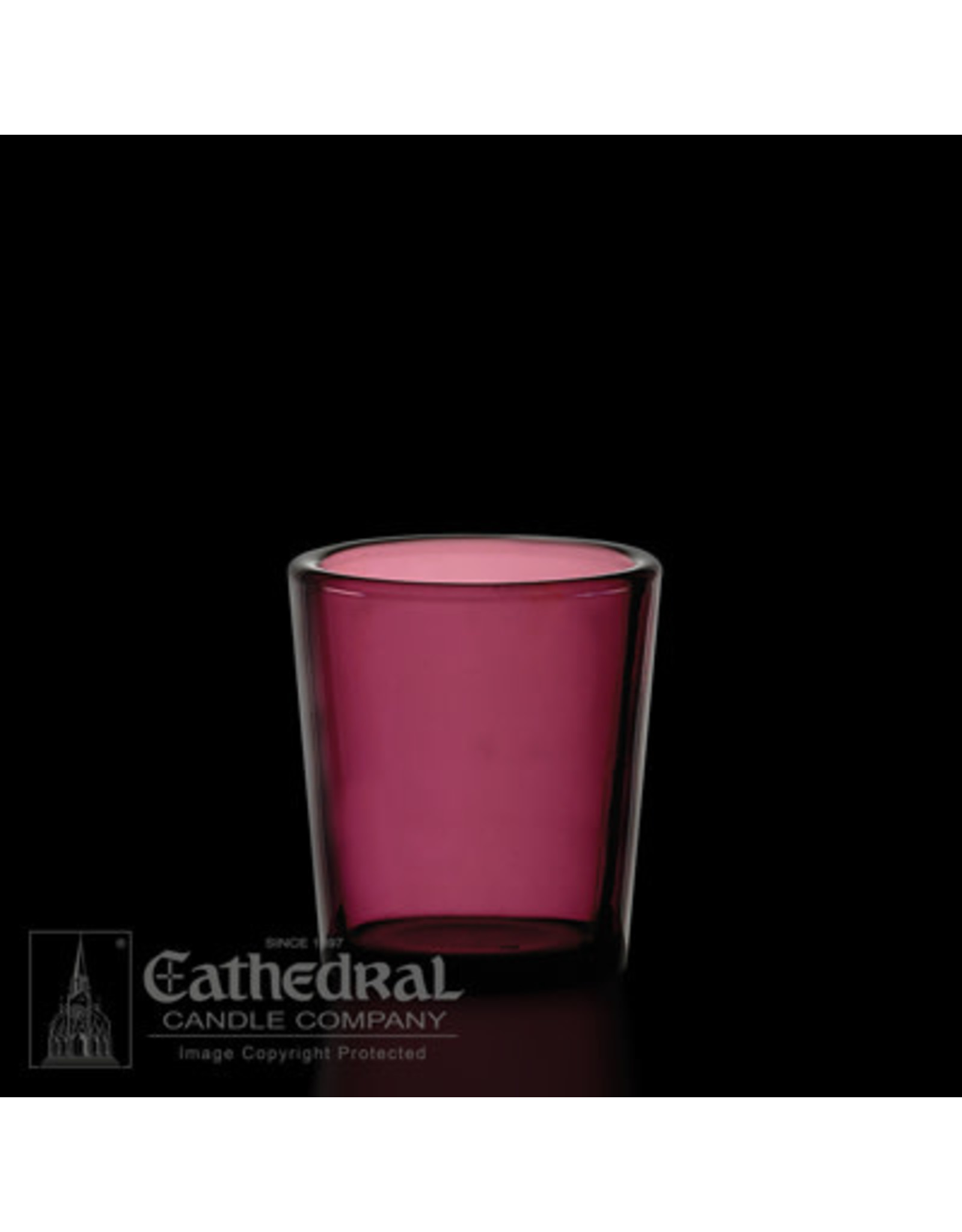 Cathedral Candle Votive Light Glasses - Purple, 15 Hour (12)