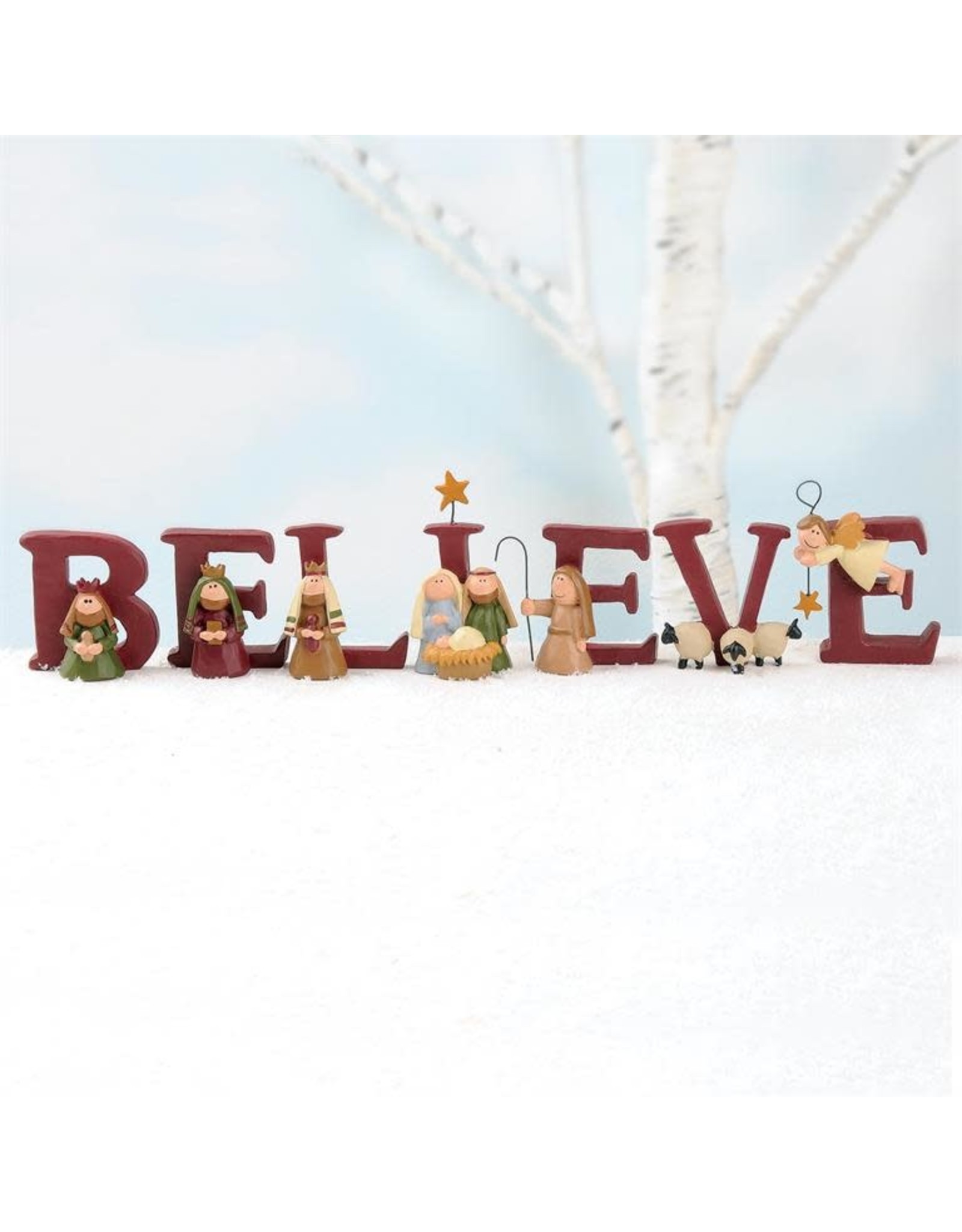 Nativity 7-Piece Letter Set - "Believe"