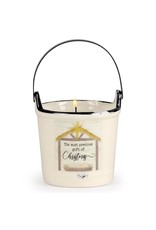 Most Precious Gift of Christmas Candle in Ceramic Bucket