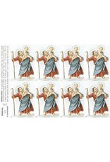 Holy Cards - Laser - St. Christopher (Sheet of 8)