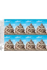 San Francis Holy Cards - Laser - Pieta (Sheet of 8)