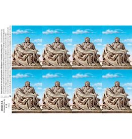 San Francis Holy Cards - Laser - Pieta (Sheet of 8)