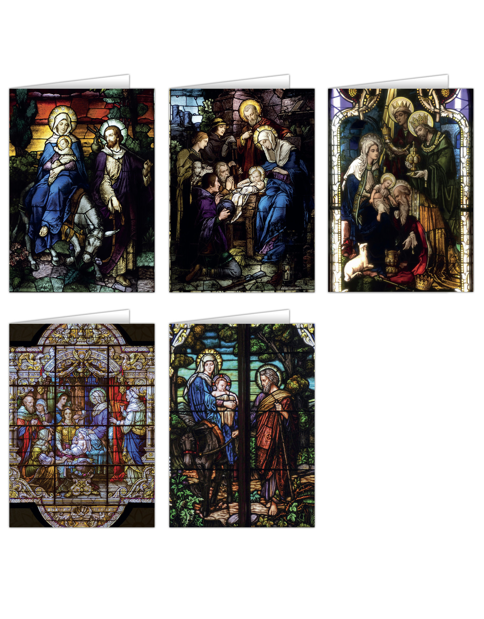 Nelson Art Boxed Christmas Cards - Stained Glass (25)