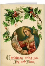 Nelson Art Boxed Christmas Cards - Vintage Madonna with Holly (25)