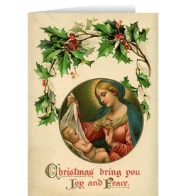 Nelson Art Boxed Christmas Cards - Vintage Madonna with Holly (25)
