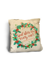 Nelson Art Pillow - "God Bless Us, Every One" Rustic
