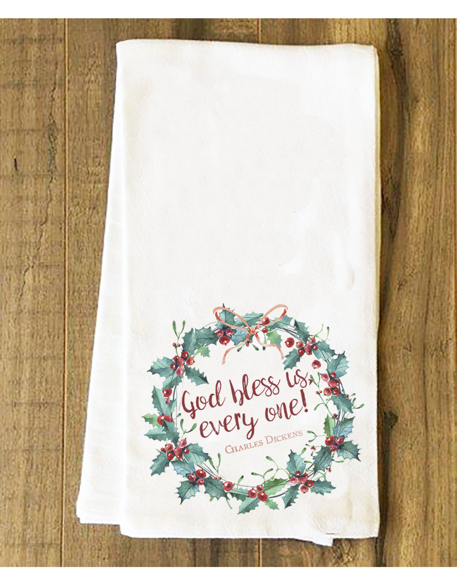 Nelson Art Christmas Tea Towel - God Bless Us, Every One