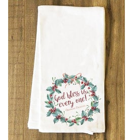 Nelson Art Christmas Tea Towel - God Bless Us, Every One