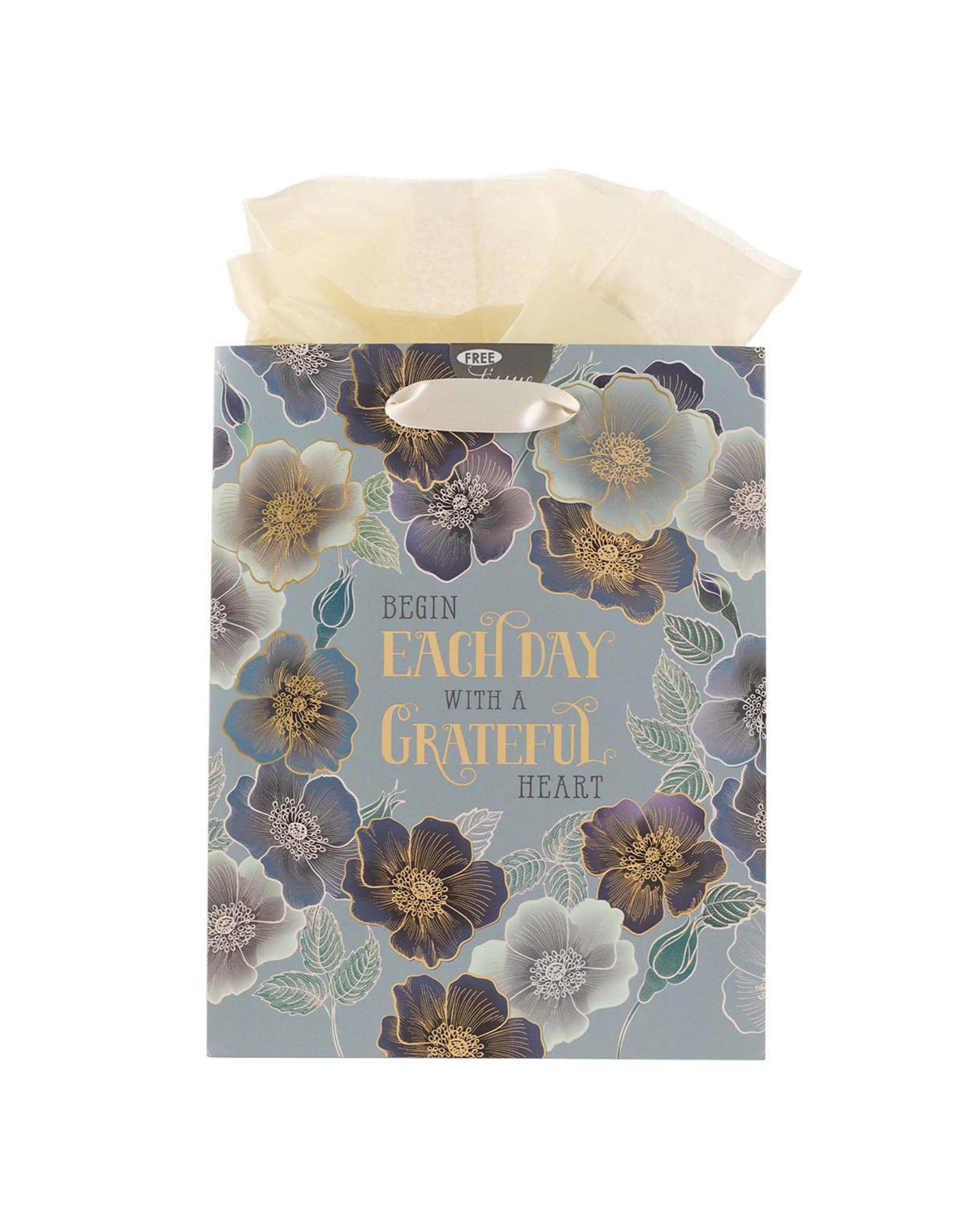 Christian Art Gifts Medium Giftbag - Begin Each Day with a Grateful Heart