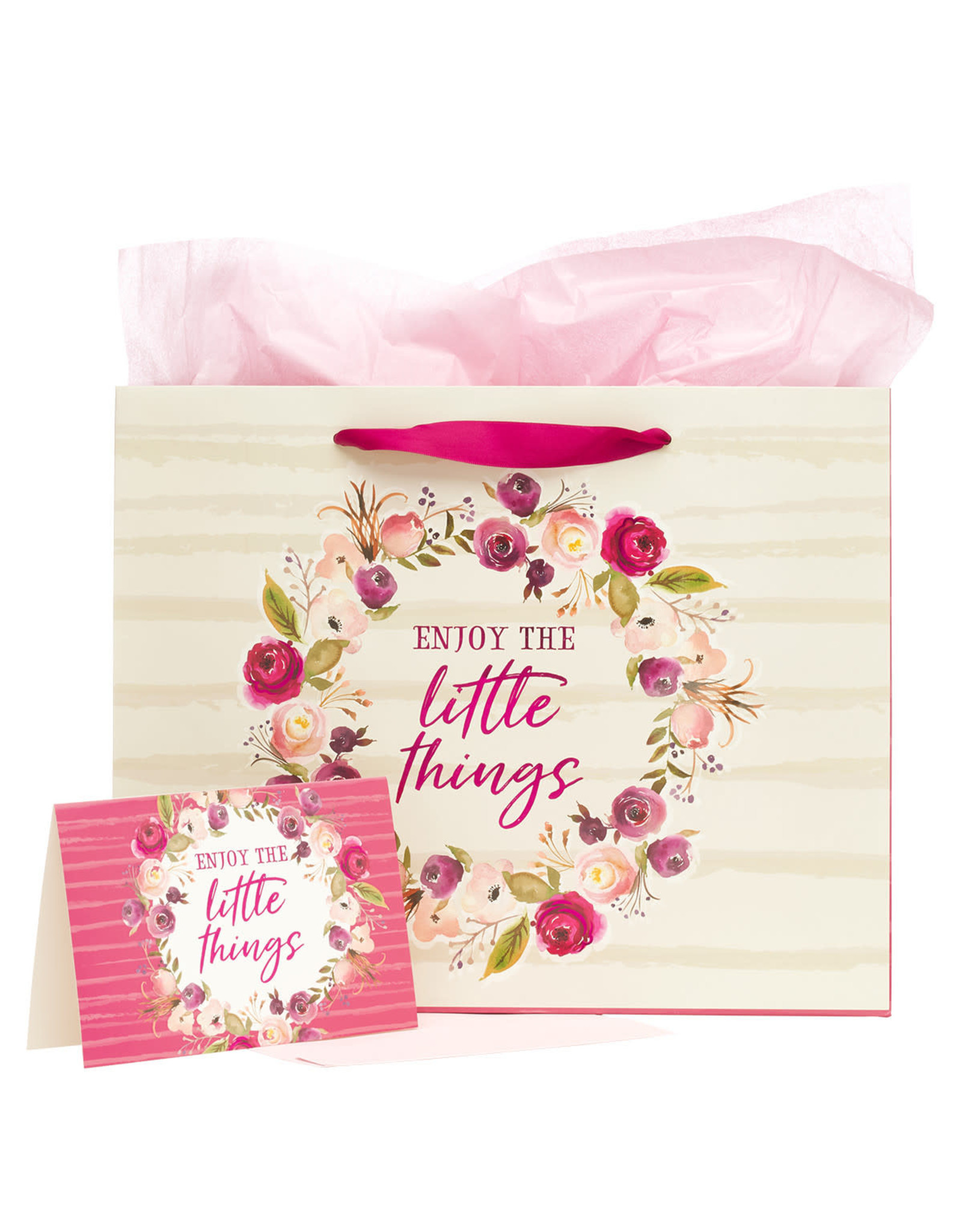 Christian Art Gifts Gift Bag - Enjoy the Little Things with Card (Large)