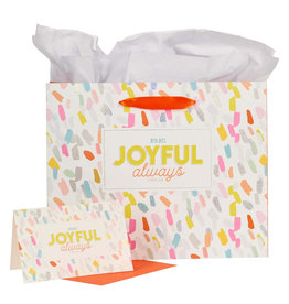 Christian Art Gifts Large Giftbag - Always Joyful, 1 Thessalonians 5:16