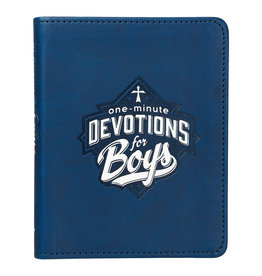 Christian Art Gifts One-Minute Devotions for Boys (LuxLeather)