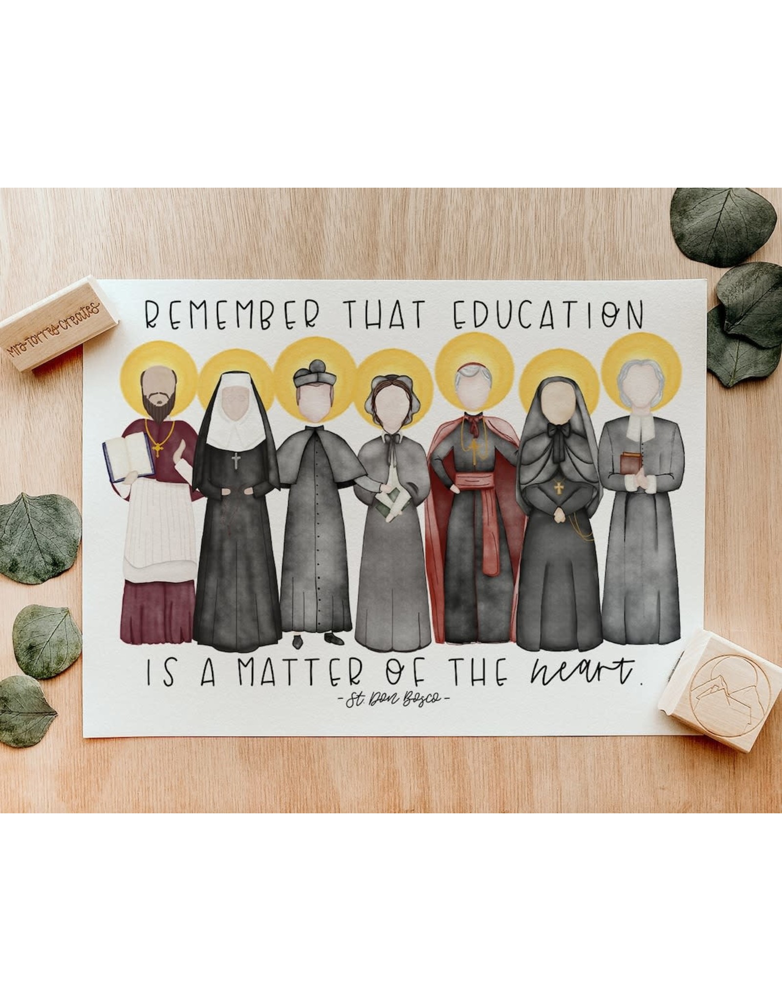 Teacher Saints Print (5x7) with Names