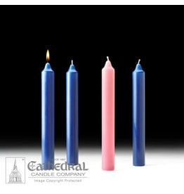 Cathedral Candle Advent Candles 1.5x12 (3 Sarum Blue, 1 Rose)