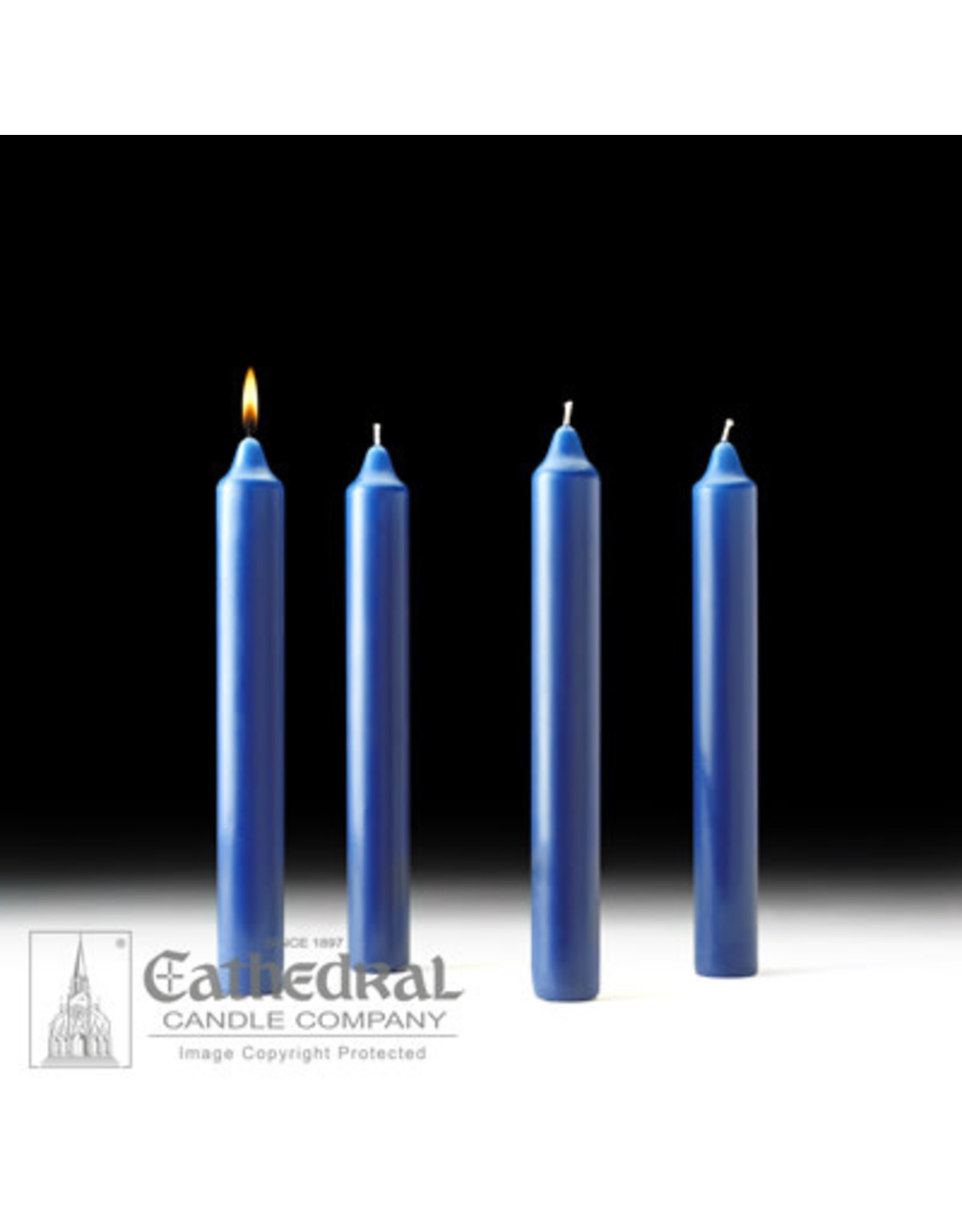 Cathedral Candle Advent Candles 1.5x12 (4 Sarum Blue)