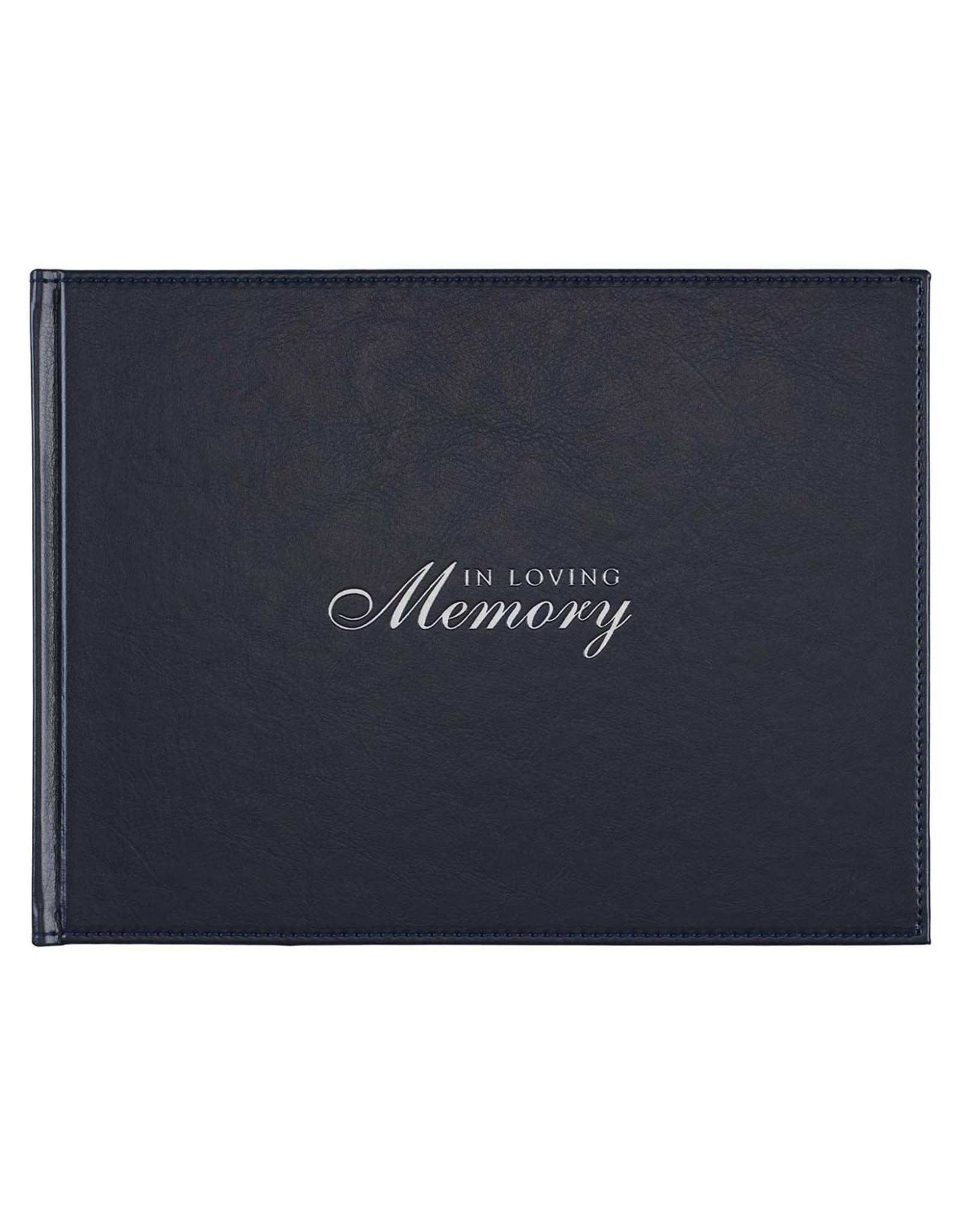 With Love Guest Book - In Loving Memory, Navy, Medium