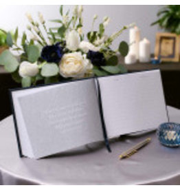 With Love Guest Book - In Loving Memory, Navy, Medium