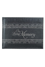 Christian Art Gifts Guest Book - In Loving Memory, Charcoal