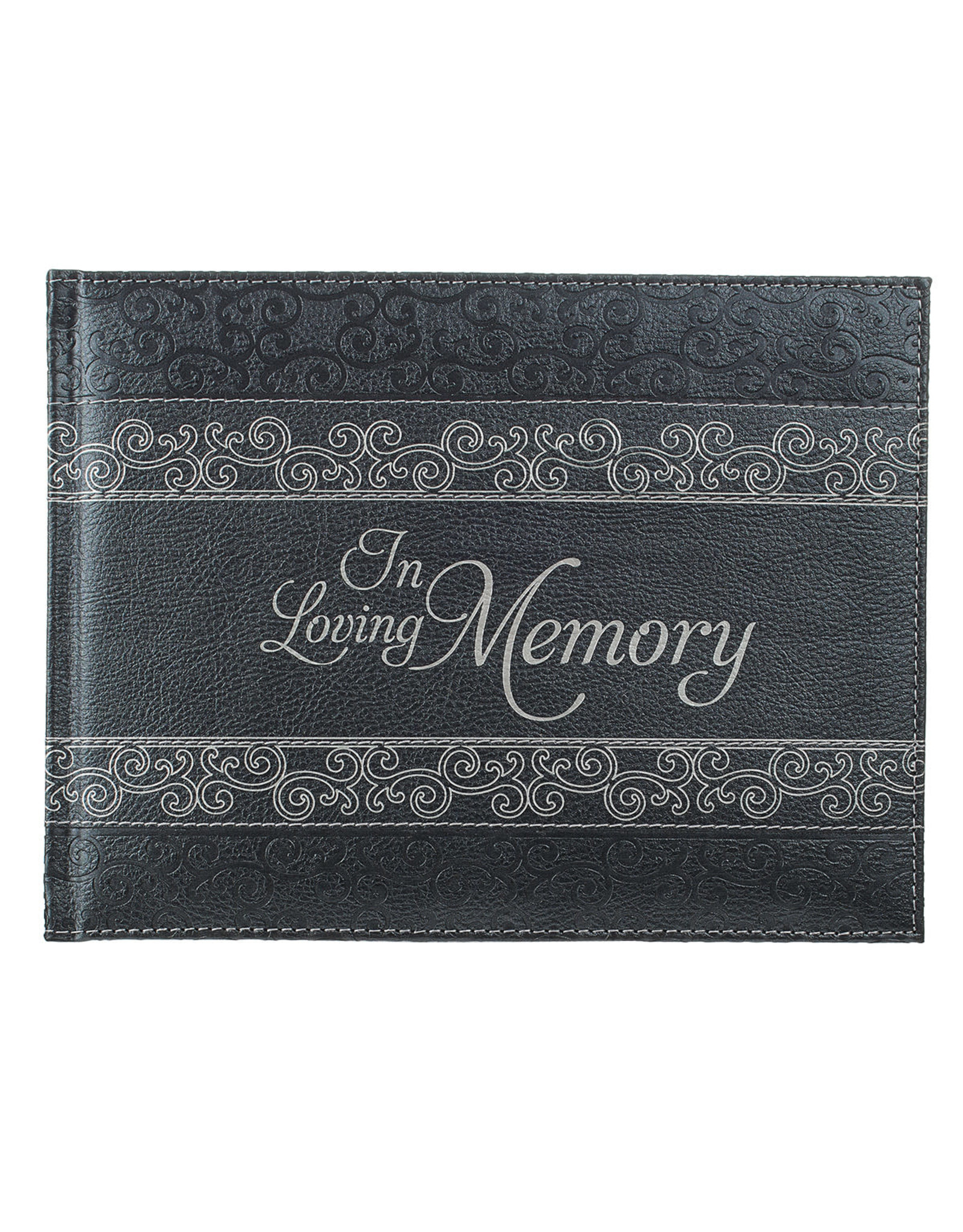 Christian Art Gifts Guest Book - In Loving Memory, Charcoal