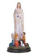 Our Lady of Fatima with Children Statue (12")
