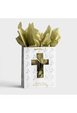Dayspring First Communion/Confirmation Gift Bag - Clear Cross (Large)