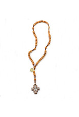 Tuscan Hills Cord Rosary with San Damiano Cross - Light Wood