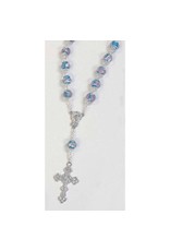 Lumen Mundi Auto Rosary - Light Blue Floral