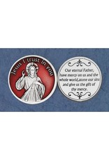 Lumen Mundi Coin - Light Red Enameled Divine Mercy Token