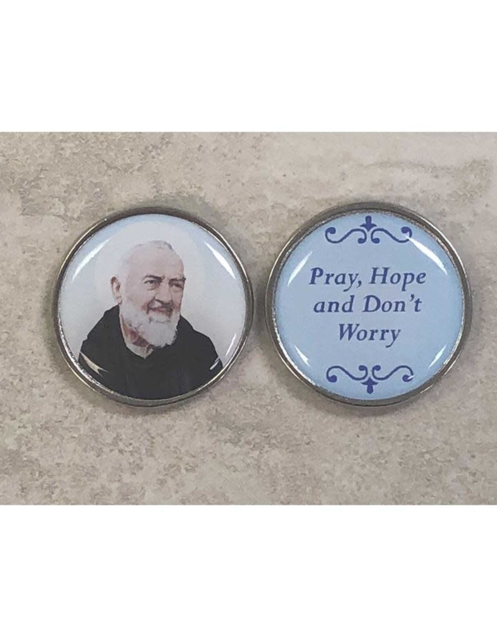 Coin - St. Padre Pio Epoxy Pocket Token