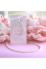 My First Pearls Set with Organza Bag, 5" Bracelet with 14" Necklace