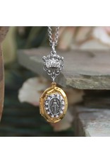 Collectables America the Studio Locket - Mary with Pearls and Crown Necklace