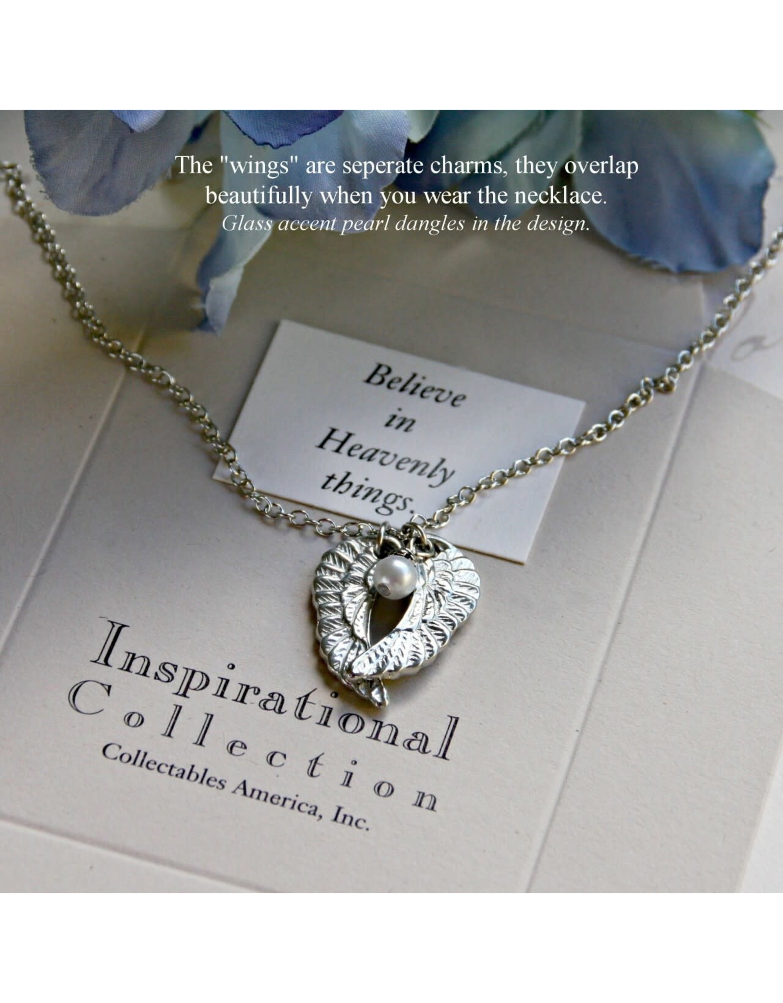 Collectables America the Studio Angel Wings Necklace, Believe in Heavenly Things