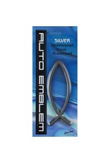 Harbor House Auto Emblem - Large Silver Fish