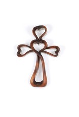 Dicksons Eternal Love Brown Heart Shape Wall Cross