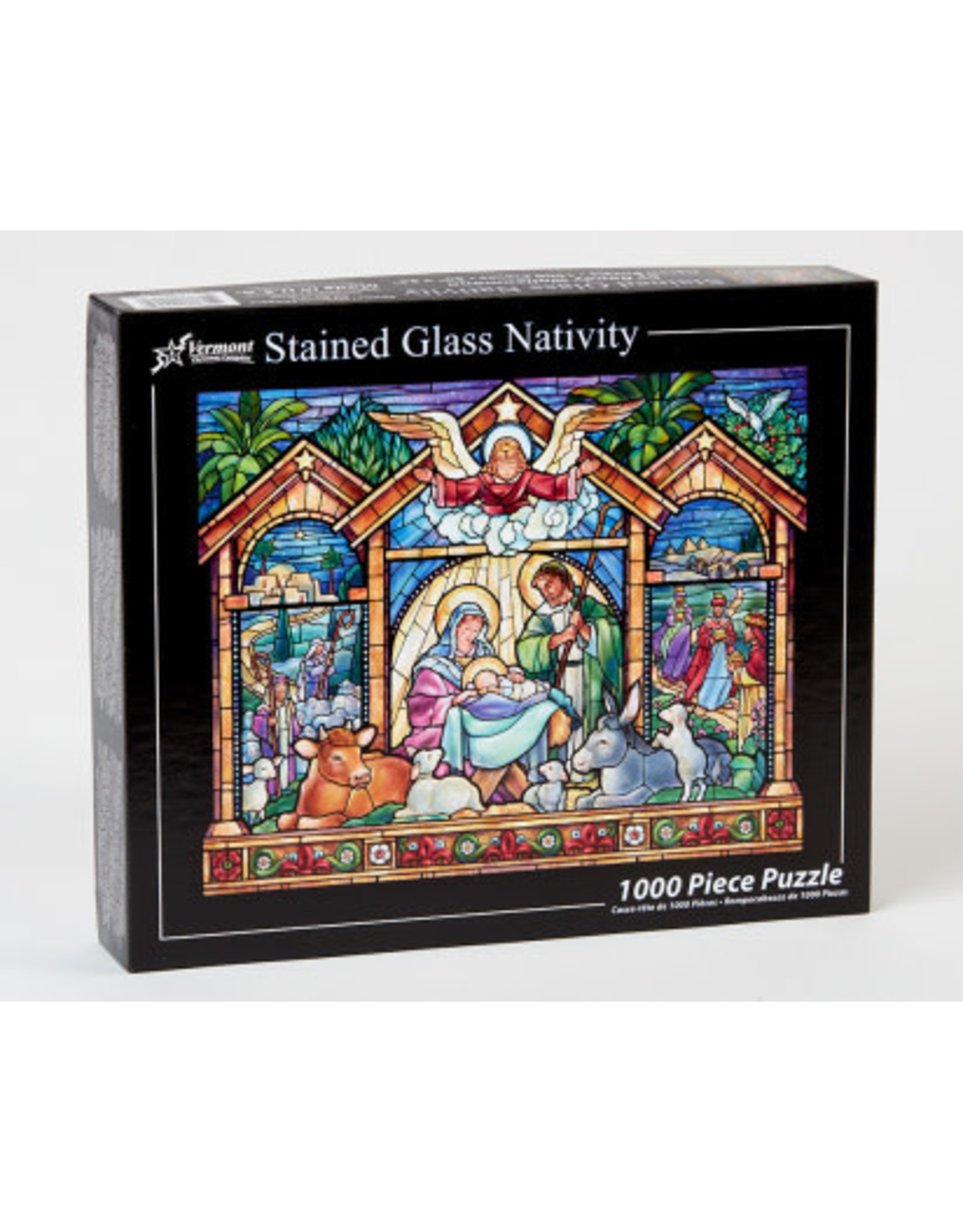 Vermont Christmas Company Puzzle - Stained Glass Nativity (1000 Pieces)