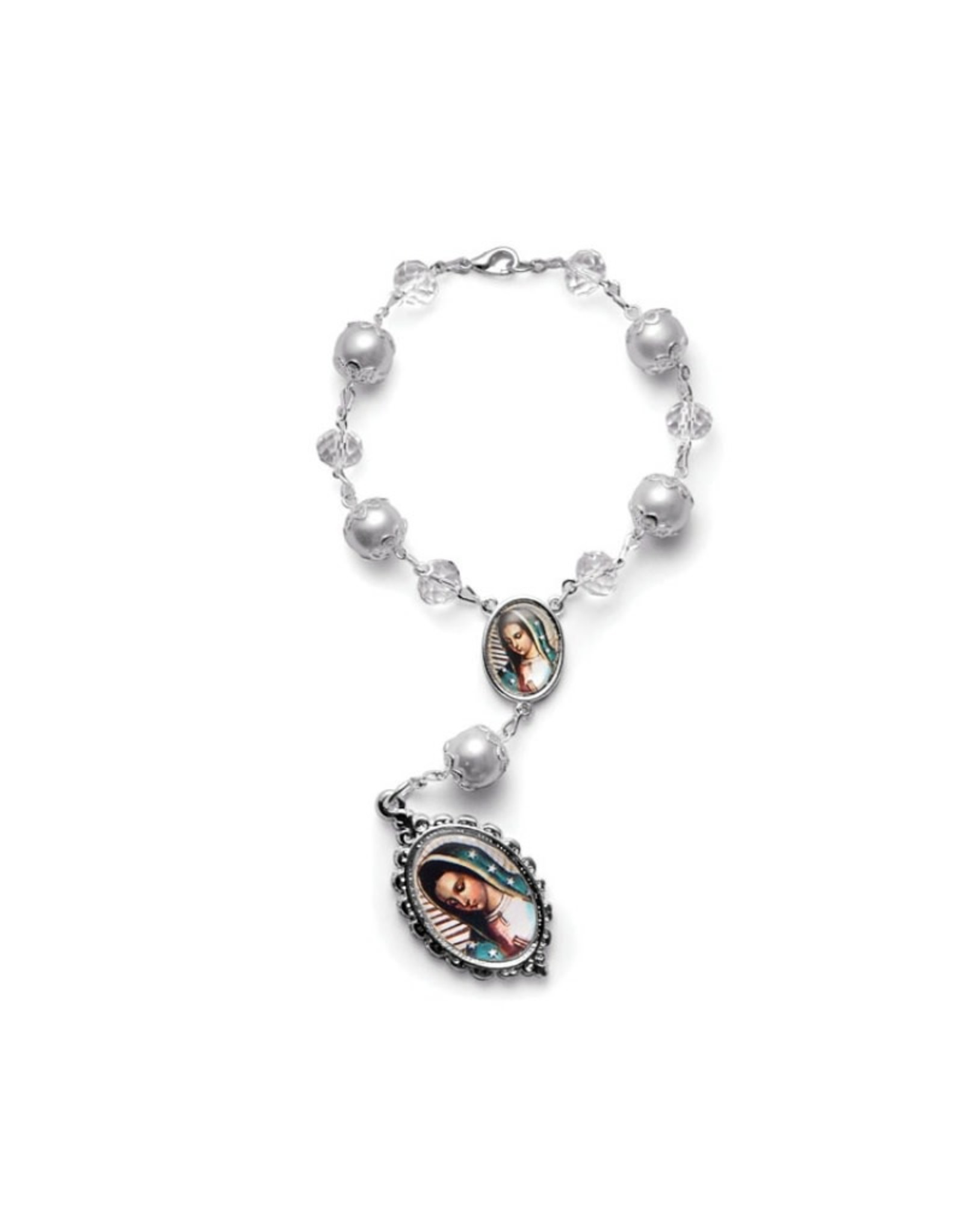 San Francis Auto Rosary - Our Lady of Guadalupe - Silver