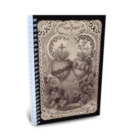 Full of Grace Journal, Spiral - Sacred Heart/Immaculate Heart