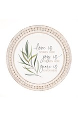 Love is Spoken Here Framed Picture 22" Round