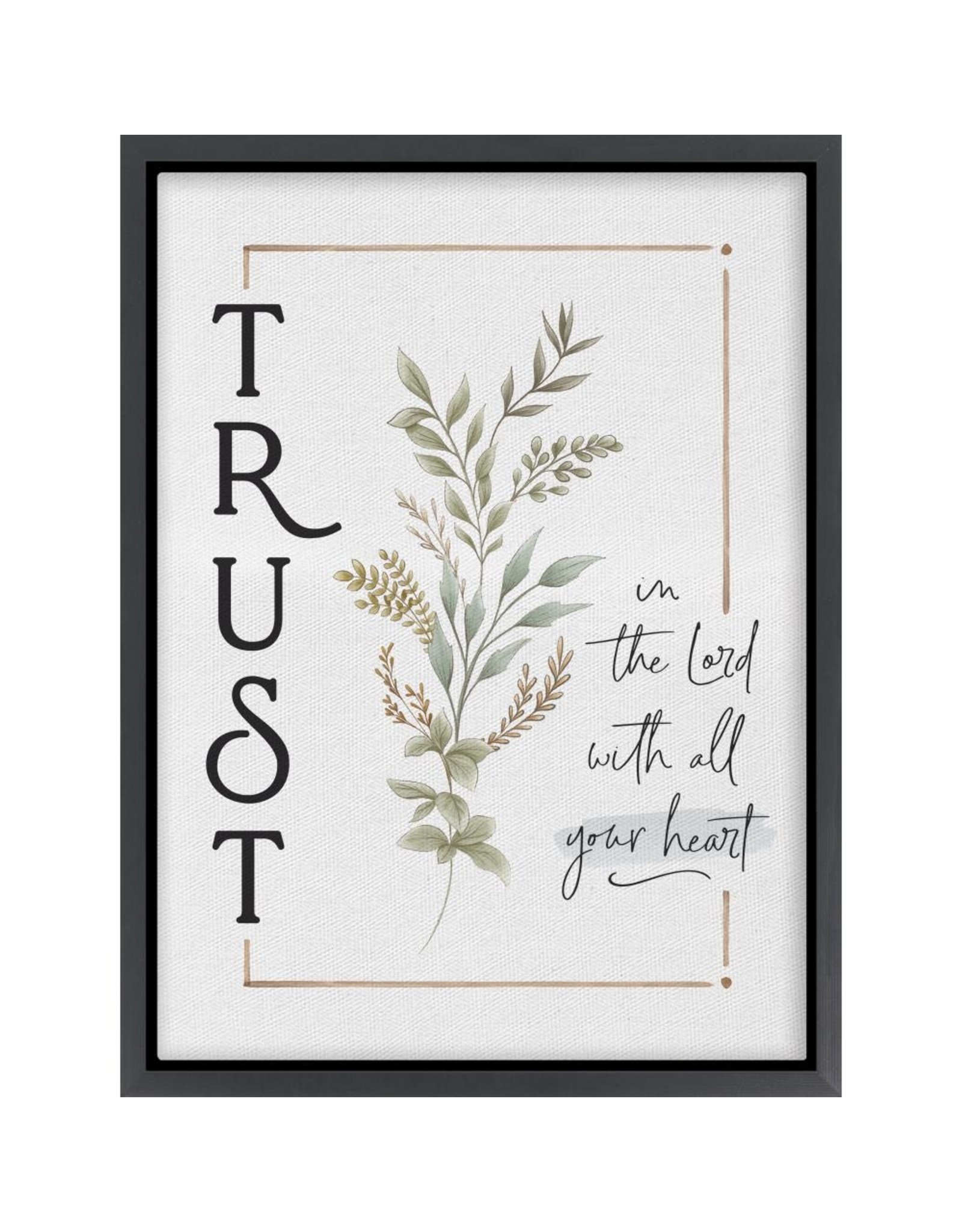 Trust In The Lord Canvas Framed Picture 12x15.75