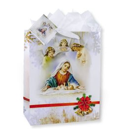 Hirten Christmas Gift Bag - Mary, Baby Jesus, Angels (Extra Small)